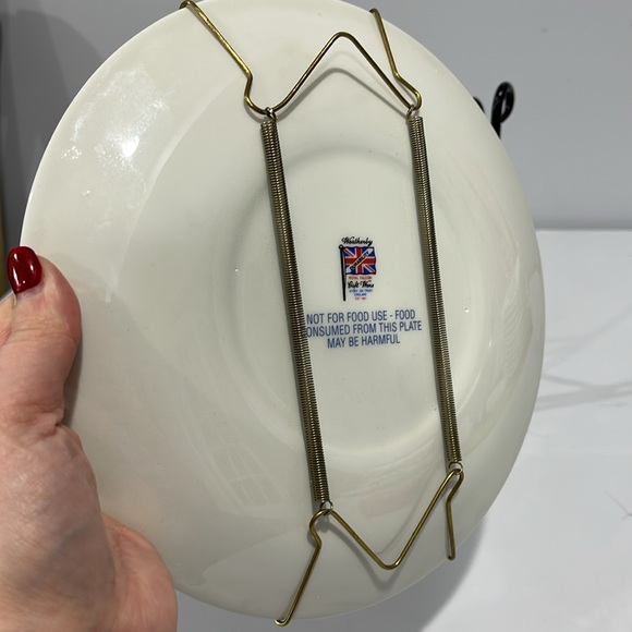 Weatherby Royal Falcon Pansy Floral Plate Made In England Decorative Use - Picture 7 of 12